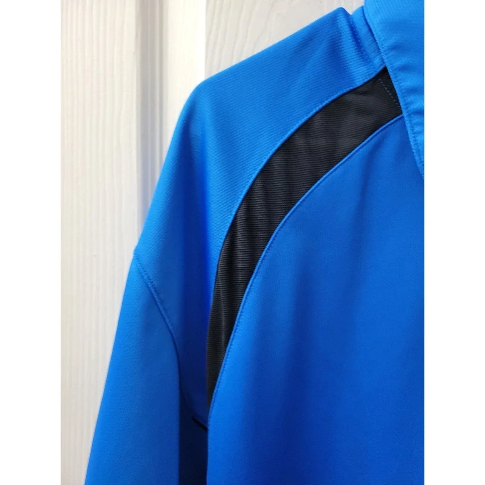 Nike Golf Nike Fit Dry Mens XXL 2X Blue Black Short Sleeve 1/4 Zip EUC
